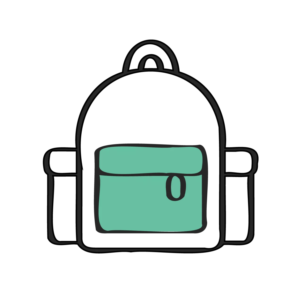 Icon Kinder- und Jugendbeteiligung Zeichnung eines Schulranzens